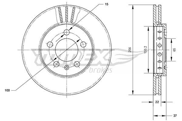 TOMEX brakes Remschijf TX 70-03 Skoda OCTAVIA Remschijf TOMEX brakes TX 70-03