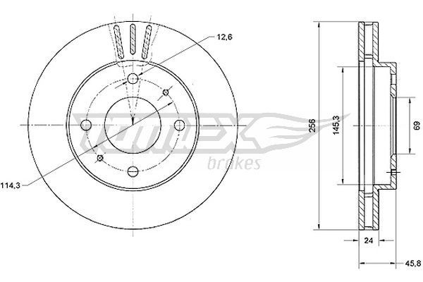 TOMEX brakes Remschijf TX 70-74 TOMEX brakes TX70-74 Remschijf Persona 400 Hatchback prijs