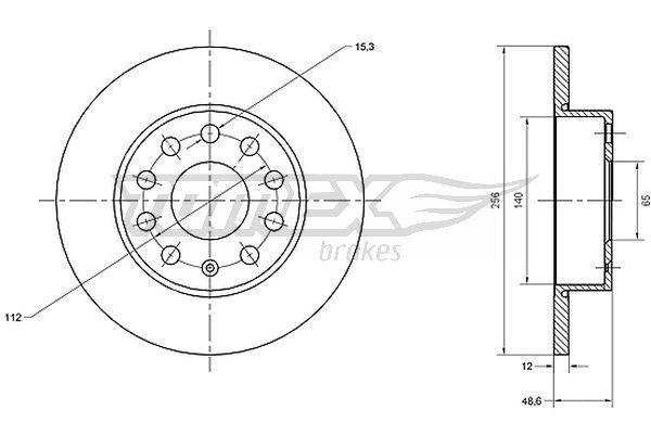 TOMEX brakes Remschijf TX 70-79 Remschijf set TOMEX brakes OCTAVIA TX 70-79 goedkoop