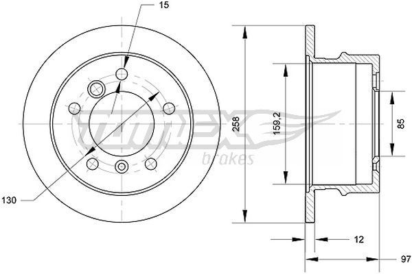 TOMEX brakes Δισκόπλακα TX 70-90 TOMEX brakes TX 70-90 Αγωνιστικές δισκόπλακες γνήσια Puch φθηνά