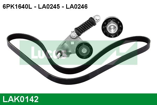 LUCAS Ķīļrievu siksnu komplekts LAK0142 LUCAS Ķīļrievu siksnu komplekts MAZDA LAK0142