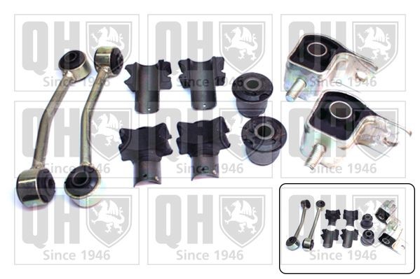 QUINTON HAZELL Σετ επισκευής, έδρανο σταθεροποιητή EMBK2258 QUINTON HAZELL EMBK2258 Μπαράκι ζαμφόρ Peugeot 405 15B γνήσια τιμες