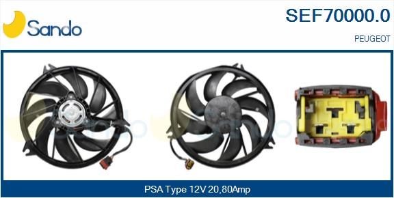 SANDO Kjølevite, radiator SEF70000.0 SANDO SEF70000.0 Elektromotor, radiator ventilator Peugeot 206 Sedan billige
