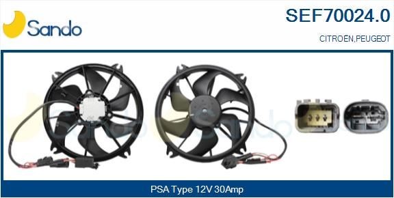SANDO Kjølevite, radiator SEF70024.0 Elektromotor, radiator ventilator SANDO Peugeot 3008 SEF70024.0