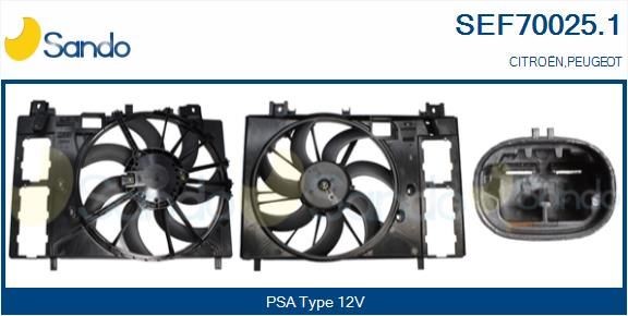 SANDO Elettromotore, Ventola radiatore SEF70025.1 SEF70025.1 costo Elettromotore, ventola radiatore PEUGEOT 107 SANDO
