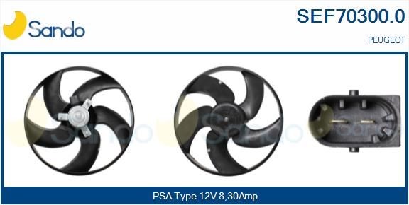 SANDO Køleventilator SEF70300.0 SEF70300.0 Ventilator til motorkøling PEUGEOT 806 SANDO