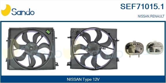 SANDO Kjølevite, radiator SEF71015.1 SEF71015.1 Elektromotor, radiator ventilator SANDO RENAULT CLIO