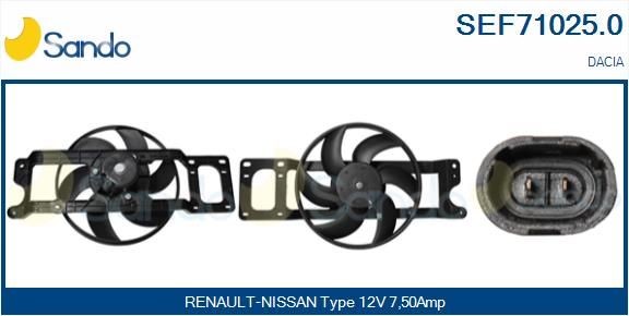 SANDO Electric Motor, radiator fan SEF71025.0 Dacia DOKKER SANDO electric motor, radiator fan SEF710250