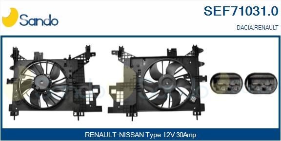 SANDO Electric Motor, radiator fan SEF71031.0 Dacia DOKKER SANDO electric motor, radiator fan SEF710310