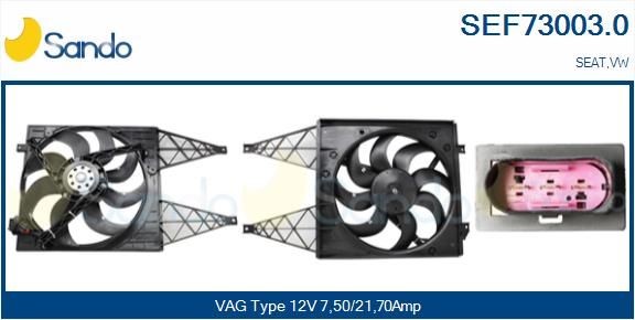 SANDO Kjølevite, radiator SEF73003.0 SANDO SEF73003.0 Elektromotor, radiator ventilator Seat Leon 5f pris