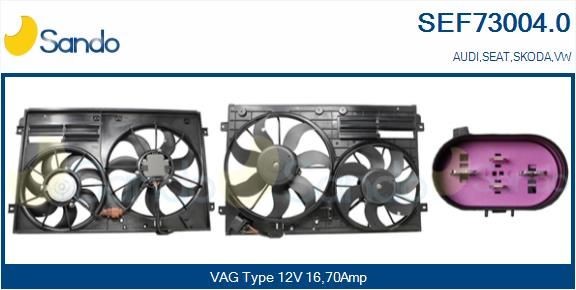 SANDO Moteur électrique, ventilateur pour radiateurs SEF73004.0 Moteur électrique, ventilateur pour radiateurs SANDO FELICIA SEF73004.0 pas cher