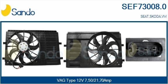 SANDO Elettromotore, Ventola radiatore SEF73008.0 SEF73008.0 Elettromotore, ventola radiatore SANDO Volkswagen TOURAN costo