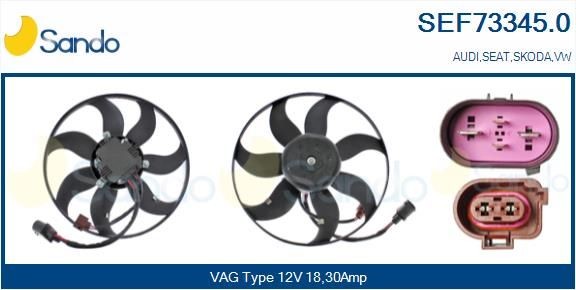 SANDO Radiaatori ventilaator SEF73345.0 Radiaatori ventilaator SANDO Volkswagen GOLF SEF73345.0