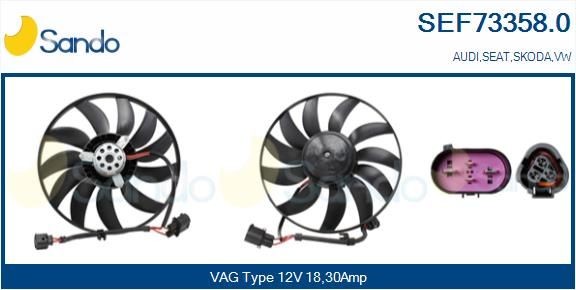 SANDO Motoventilateur SEF73358.0 Ventilateur de radiateur SANDO GOLF SEF73358.0 pas cher