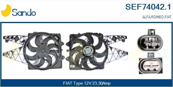 SANDO Moteur électrique, ventilateur pour radiateurs SEF74042.1 SANDO SEF74042.1 Moteur électrique, ventilateur pour radiateurs Alfa Romeo Brera pas cher