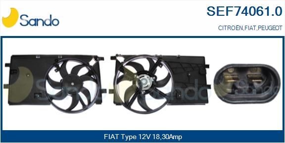 SANDO Elektrimootor, radiaatoriventilaator SEF74061.0 SANDO SEF74061.0 Elektrimootor, radiaatoriventilaator Сitroën ZX N2 hind