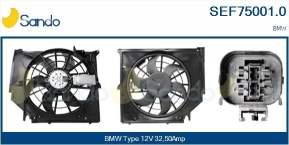 SANDO Elektromotor vetráka chladiča SEF75001.0 SANDO SEF75001.0 Elektromotor vetráka chladiča BMW E64 cena