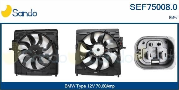 SANDO Elmotor, kylarfläkt SEF75008.0 SEF75008.0 SANDO elmotor, kylarfläkt BMW 5-serie