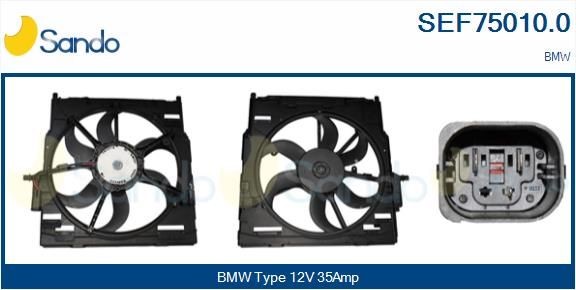 SANDO Puhallinmoottori, jäähdytituulet. SEF75010.0 BMW E65 puhallinmoottori, jäähdytin SANDO SEF75010.0