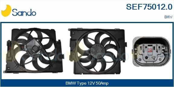 SANDO Elmotor, kylarfläkt SEF75012.0 SEF75012.0 SANDO elmotor, kylarfläkt BMW 5-serie