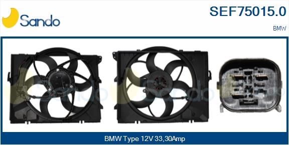 SANDO Elektromotor vetráka chladiča SEF75015.0 SANDO SEF75015.0 Elektromotor vetráka chladiča BMW E64 lacné