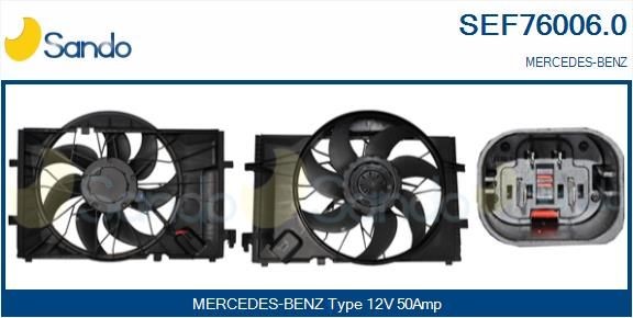 SANDO Elektrimootor, radiaatoriventilaator SEF76006.0 Elektrimootor, radiaatoriventilaator SANDO Mercedes-Benz CLA SEF76006.0