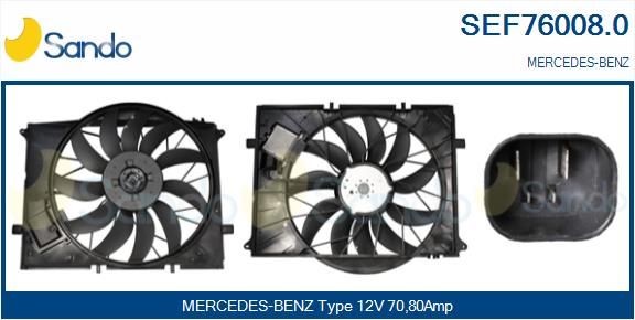 SANDO Elektrimootor, radiaatoriventilaator SEF76008.0 Elektrimootor, radiaatoriventilaator SANDO Mercedes-Benz CLA SEF76008.0