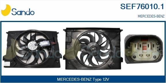 SANDO Elektrimootor, radiaatoriventilaator SEF76010.1 Elektrimootor, radiaatoriventilaator SANDO Mercedes-Benz CLA SEF76010.1