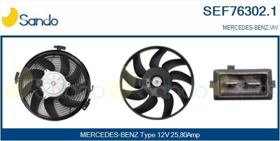 SANDO Ventilátor chladenia motora SEF76302.1 SEF76302.1 Ventilátor chladenia Volkswagen SHARAN SANDO