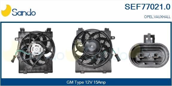 SANDO Elmotor, kylarfläkt SEF77021.0 SEF77021.0 SANDO Elmotor, kylarfläkt Opel