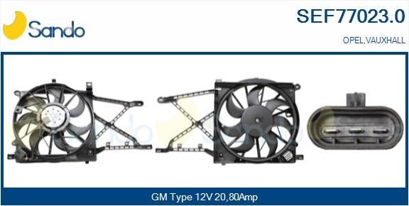 SANDO Elmotor, kylarfläkt SEF77023.0 SEF77023.0 SANDO Elmotor, kylarfläkt Opel