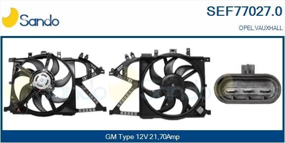 SANDO Kjølevite, radiator SEF77027.0 Elektromotor, radiator ventilator SANDO Opel COMBO SEF77027.0