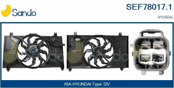 SANDO Moteur électrique, ventilateur pour radiateurs SEF78017.1 SANDO SEF78017.1 Moteur électrique, ventilateur pour radiateurs Hyundai Accent 3 à un prix avantageux
