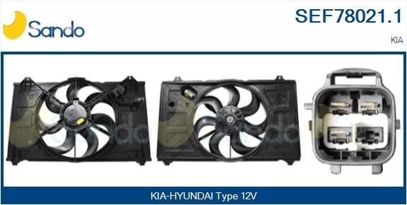 SANDO Elektrimootor, radiaatoriventilaator SEF78021.1 SANDO SEF78021.1 Elektrimootor, radiaatoriventilaator Skoda SUPERB originaal
