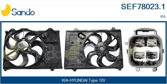 SANDO Electric Motor, radiator fan SEF78023.1 SANDO SEF78023.1 OPEL GRANDLAND X electric motor, radiator fan replacement