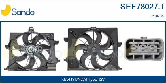 SANDO Elektromotor, kølerventilator SEF78027.1 SANDO SEF78027.1 Hyundai i30 II Stationcar Elektromotor, kølerventilator pris