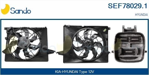 SANDO Elektromotor, kølerventilator SEF78029.1 SANDO SEF78029.1 Hyundai i30 II Stationcar Elektromotor, kølerventilator pris