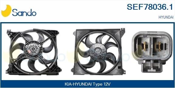 SANDO Motor eléctrico, ventilador do radiador SEF78036.1 SANDO SEF78036.1 Motor eléctrico, ventilador do radiador Hyundai i30 II Carrinha preço