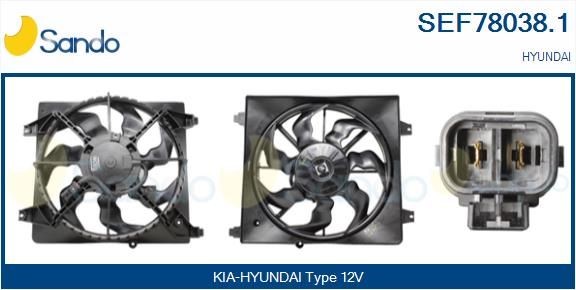 SANDO Elektromotor, kølerventilator SEF78038.1 SANDO SEF78038.1 Hyundai i30 II Stationcar Elektromotor, kølerventilator pris