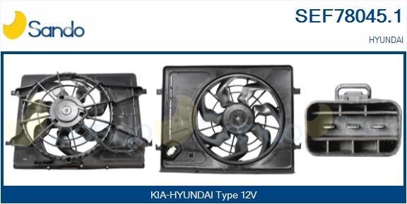 SANDO Elektromotor, kølerventilator SEF78045.1 SANDO SEF78045.1 Elektromotor, kølerventilator Hyundai i30 II Stationcar billig