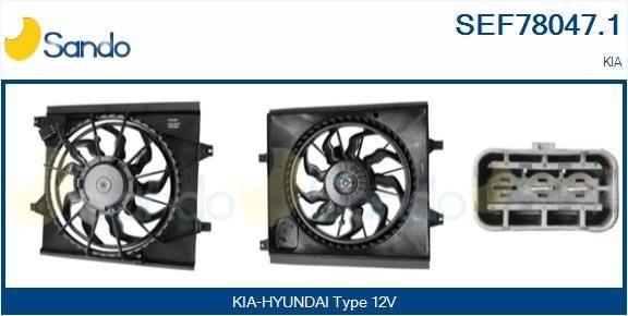 SANDO Electric Motor, radiator fan SEF78047.1 SANDO SEF78047.1 OPEL GRANDLAND X electric motor, radiator fan replacement