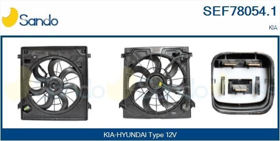 SANDO Kjølevite, radiator SEF78054.1 SANDO SEF78054.1 Elektromotor, radiator ventilator Kia Rio DC billige