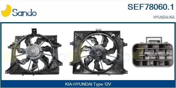 SANDO Kjølevite, radiator SEF78060.1 SANDO SEF78060.1 Elektromotor, radiator ventilator Kia Cerato LD billige