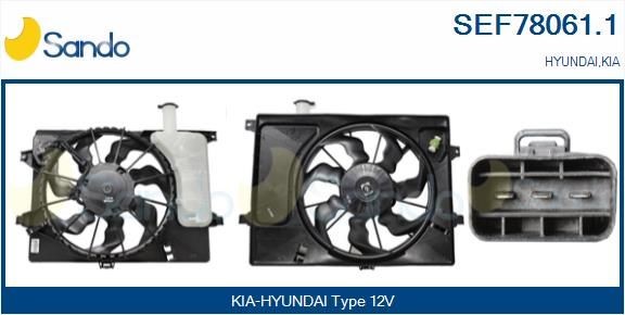 SANDO Elektromotor, kølerventilator SEF78061.1 SANDO SEF78061.1 Hyundai i30 II Stationcar Elektromotor, kølerventilator til en rimelig pris