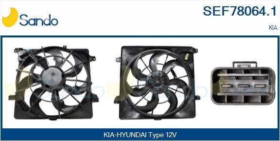 SANDO Kjølevite, radiator SEF78064.1 SANDO SEF78064.1 Elektromotor, radiator ventilator Kia Cerato LD originale pris