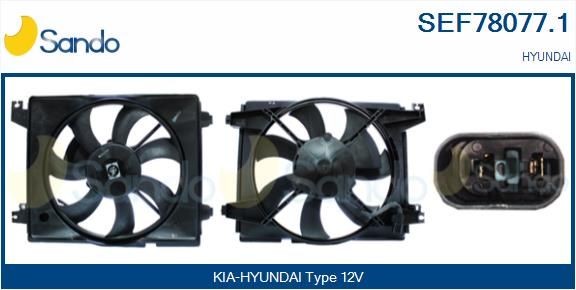SANDO Μοτέρ, βεντιλατέρ ψυγείου SEF78077.1 SEF78077.1 Μοτέρ, βεντιλατέρ ψυγείου HYUNDAI KONA SANDO