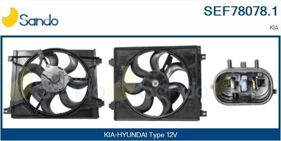 SANDO Kjølevite, radiator SEF78078.1 SANDO SEF78078.1 Elektromotor, radiator ventilator Kia Cerato LD til en fordelagtig pris
