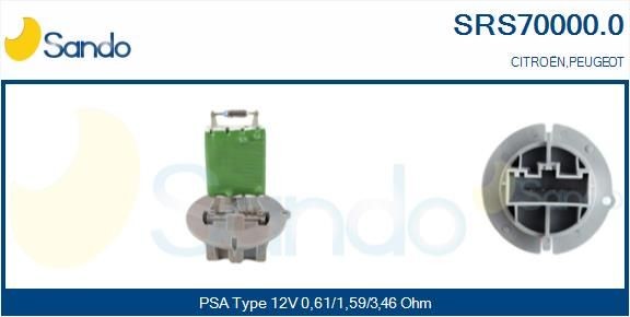 SANDO Resistenza ventola abitacolo SRS70000.0 SRS70000.0 Resistenza ventola abitacolo SANDO PEUGEOT 107 costo