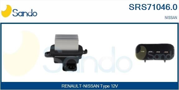 SANDO Odpor vnútorného ventilátora SRS71046.0 Odpor vnútorného ventilátora NISSAN SANDO SRS71046.0