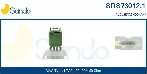 SANDO Résistance, pulseur d'air habitacle SRS73012.1 SANDO Resistance pulseur d'air SEAT SRS73012.1